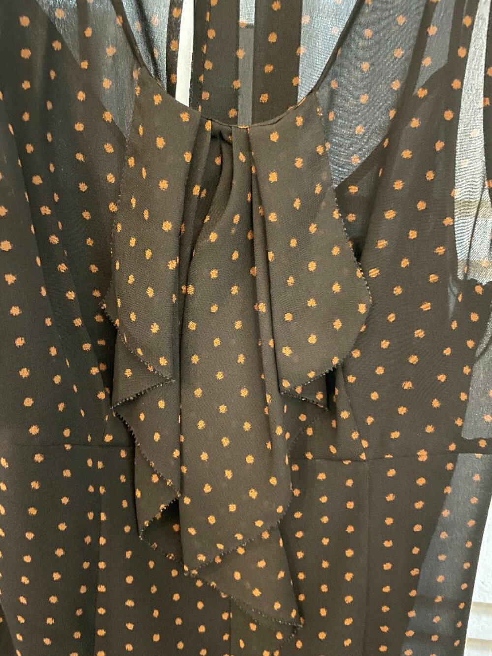 Halogen Ruffled Polka Dot Top - Picture 3 of 8